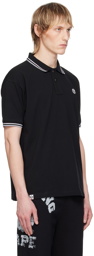 AAPE by A Bathing Ape Black Patch Polo