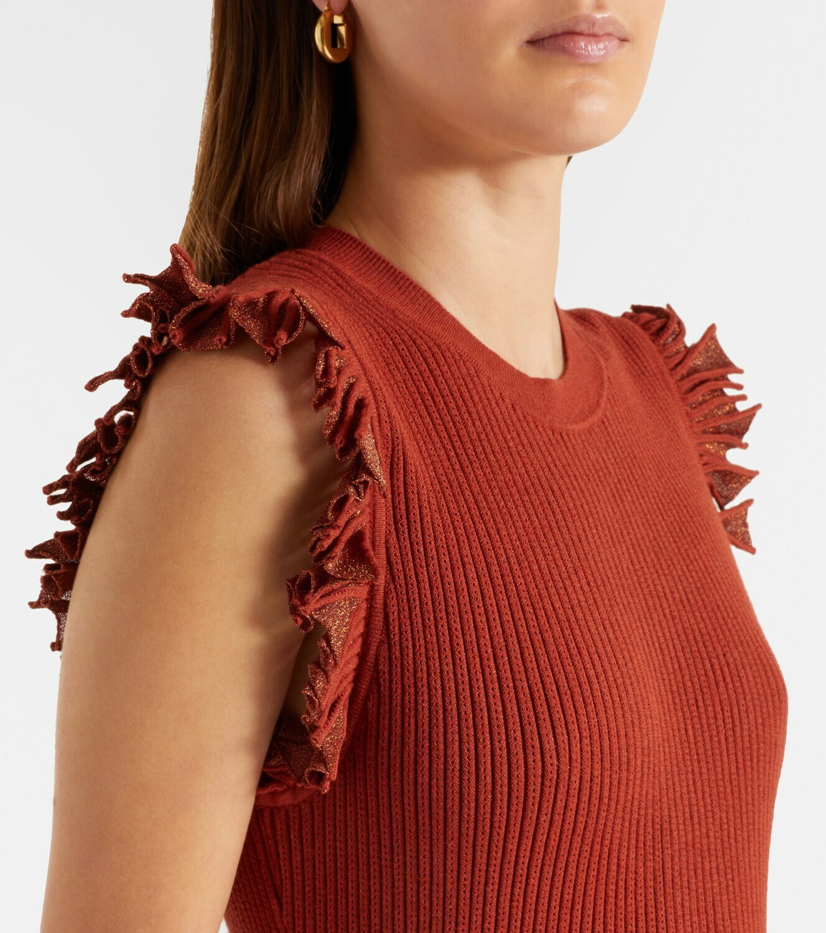 Ulla Johnson Noelle knitted lamé midi dress