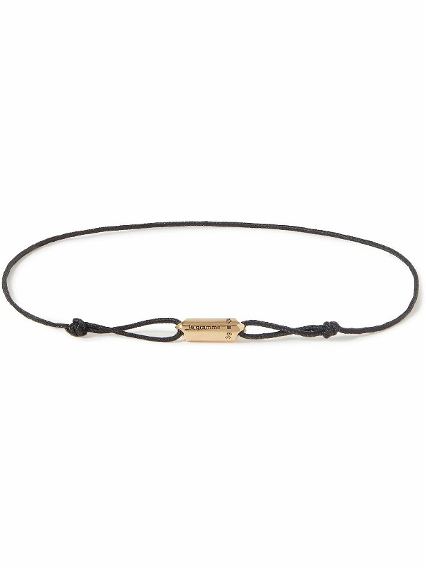 Photo: Le Gramme - 3g Cord and Gold Bracelet