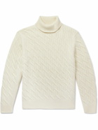 Mr P. - Cable-Knit Wool and Cashmere-Blend Rollneck Sweater - Neutrals