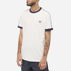 Fred Perry Authentic Men's Taped Ringer T-Shirt in Snow White