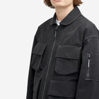 and wander C/PE Twill Field Jacket in Black