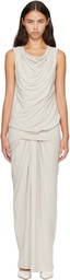 Entire Studios Gray Drape Maxi Dress