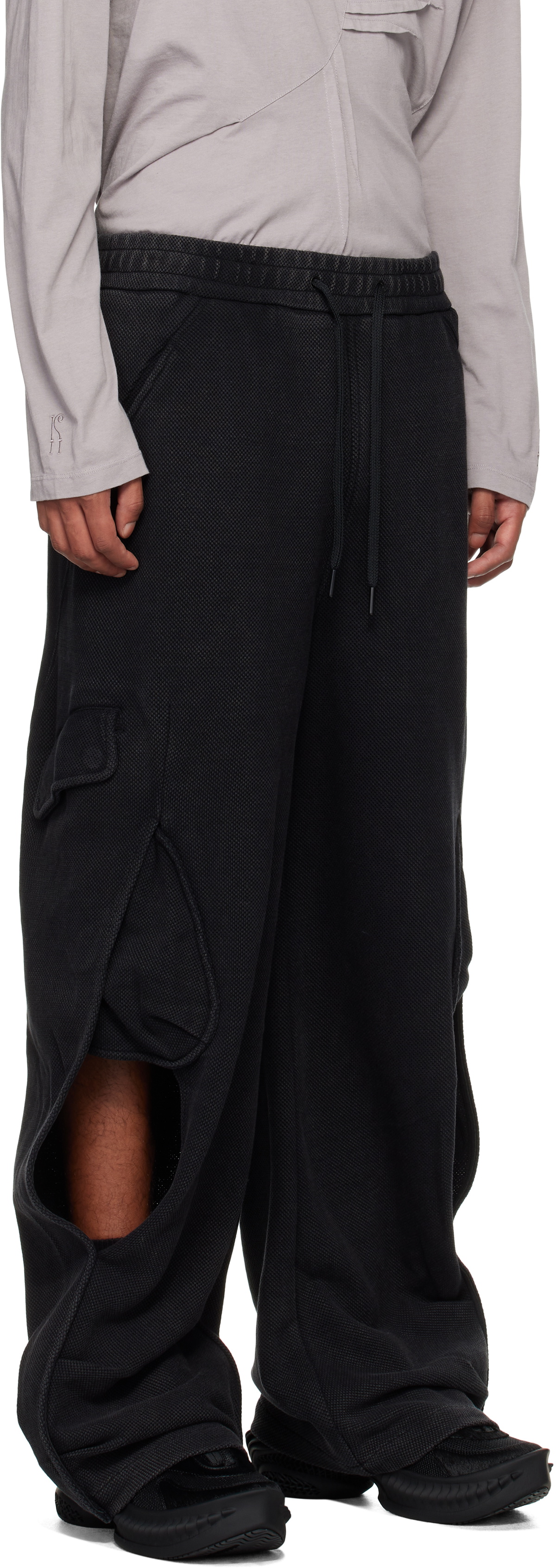 NAMESAKE Black Rod Washed Cargo Pants