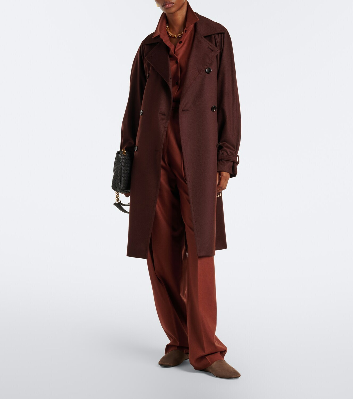 Max Mara Double-breasted cashmere trench coat