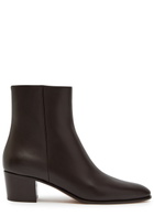 Gianvito Rossi Spencer 45 Leather Ankle Boots Brown
