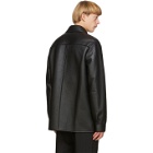 Acne Studios Black Leather Chore Jacket