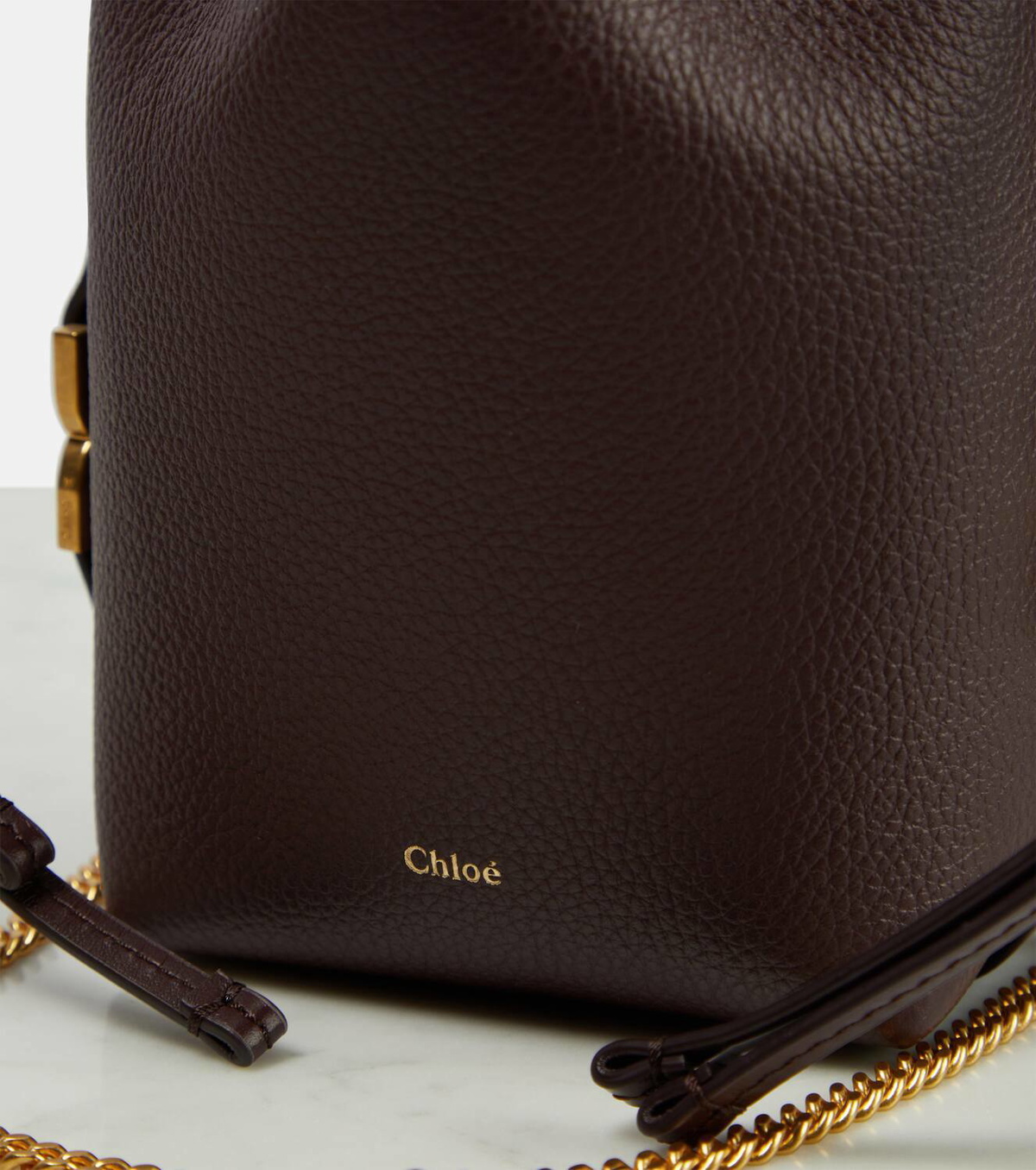 Chloé Marcie Mini leather bucket bag