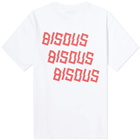 Bisous Skateboard Women's s x3 Back Logo T-Shirt in White