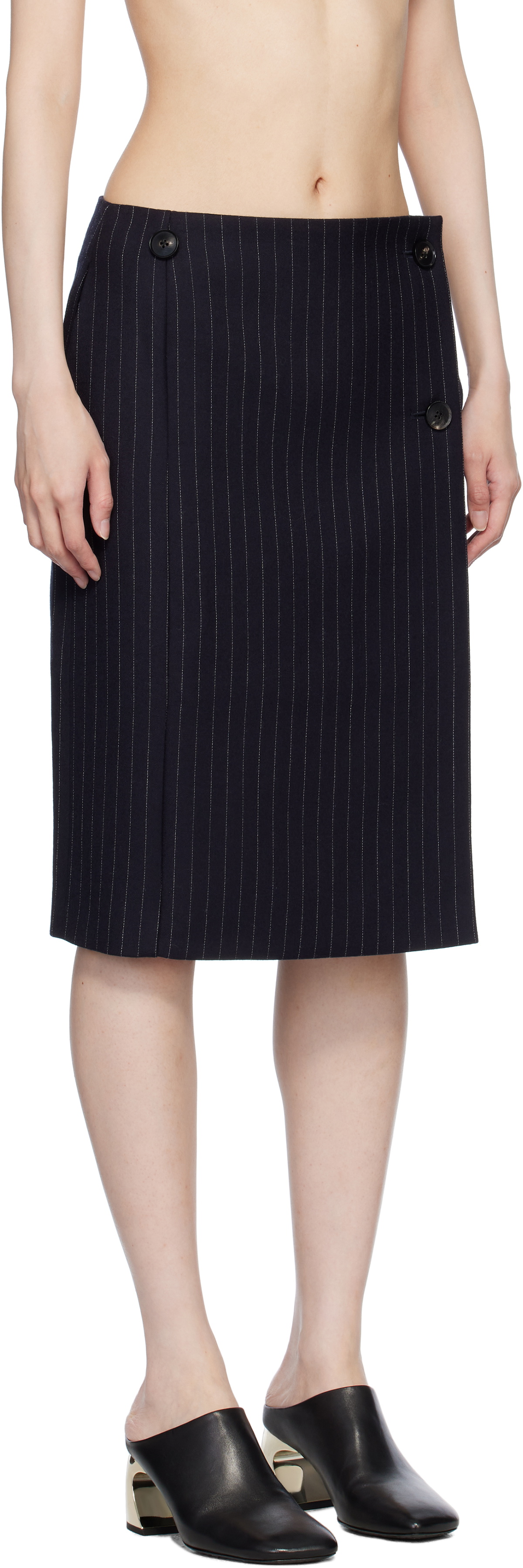 CO Navy Wrap Miniskirt