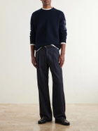 Moncler - Logo-Appliquéd Virgin Wool Sweater - Blue