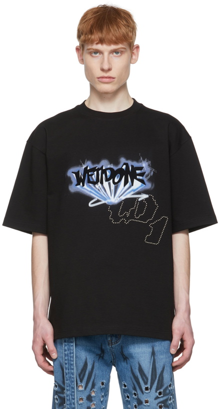 Photo: We11done Black Cotton T-Shirt