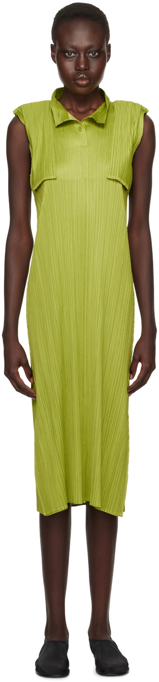 スカート PLEATS PLEASE ISSEY MIYAKE 'Grainy Colors' dress Green GRAINY COLORS – ISSEY MIYAKE ONLINE STORE
