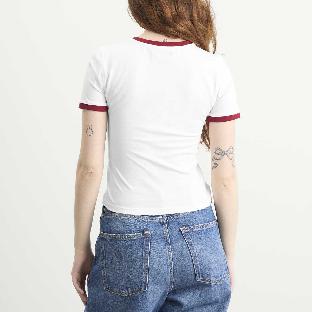 Ahluwalia Women's Vinyl Baby T-Shirt in White