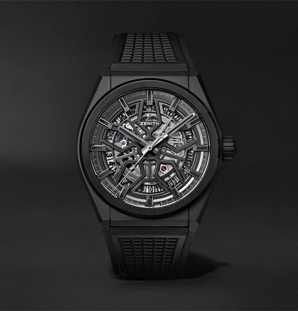 Photo: Zenith - Defy Classic Automatic 41mm Ceramic and Rubber Watch - Black