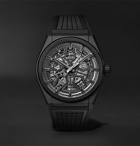 Zenith - Defy Classic Automatic 41mm Ceramic and Rubber Watch - Black
