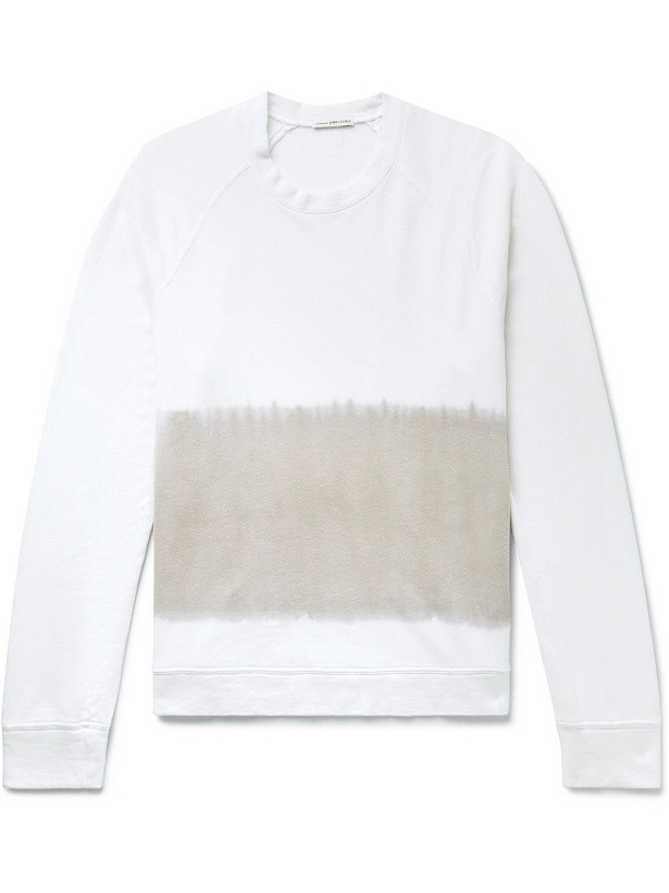 Photo: James Perse - Tie-Dyed Supima Cotton-Jersey Sweatshirt - White