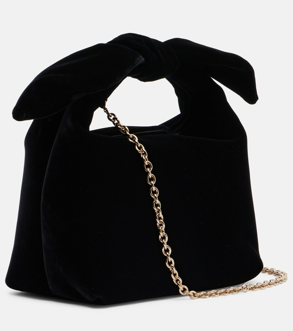 Aquazzura Bow Tie Small velvet tote bag