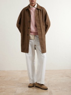 Auralee - Garment-Dyed Cotton-Twill Coat - Brown