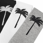 Palm Angels Men's Palm Sock - 3 Pack in Multi