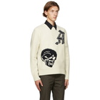 Alexander McQueen Off-White Gothic Skull Sweater