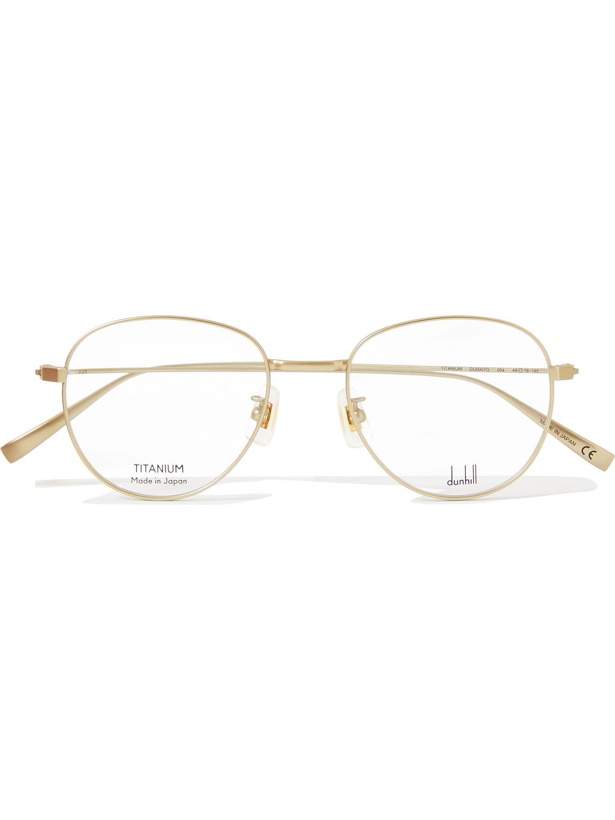 Photo: DUNHILL - Round-Frame Gold-Tone Optical Glasses