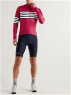 Café du Cycliste - Claudette Striped Recycled Cycling Jersey - Red