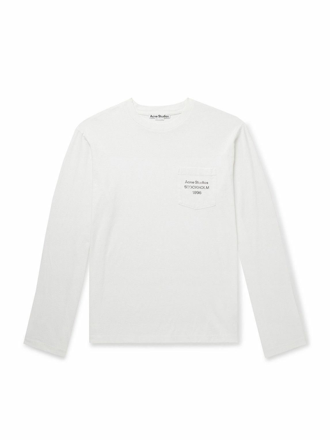 Acne Studios Men's Etez Sports Long Sleeve T-Shirt in Optic White