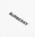 Burberry - Contrast-Tipped Cotton-Piqué Polo Shirt - White