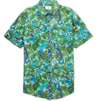 Onia - Jack Button-Down Collar Printed Linen-Blend Shirt - Men - Green