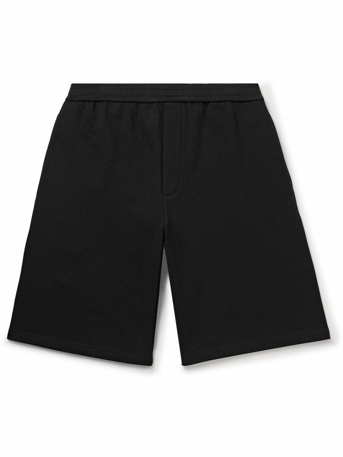 Photo: The Row - Eston Wide-Leg Cotton-Jersey Shorts - Black