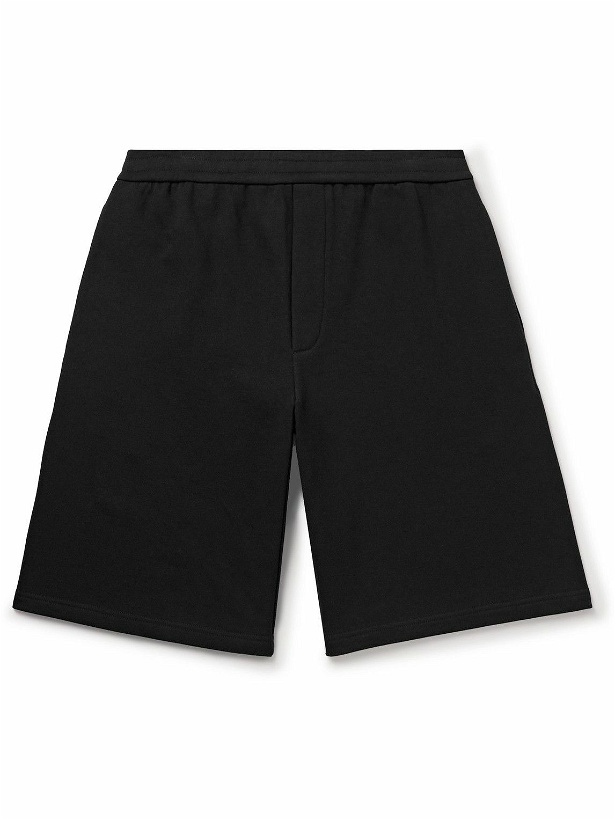 Photo: The Row - Eston Wide-Leg Cotton-Jersey Shorts - Black