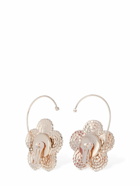 MAGDA BUTRYM - Pink Crystal Flower Earrings W/ Hook