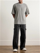 The Frankie Shop - Eliott Textured Stretch-Jersey T-Shirt - Gray