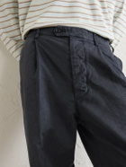 Auralee - Wide-Leg Pleated Garment-Dyed Cotton-Twill Chinos - Black