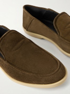 George Cleverley - Mayfair II Collapsible-Heel Suede Loafers - Brown