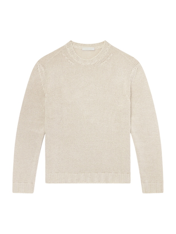 Photo: Saman Amel - Gio Slim-Fit Silk Sweater - Neutrals