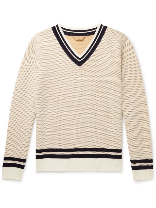 Photo: YURI YURI - Striped Serie-Knit Sweater - Neutrals
