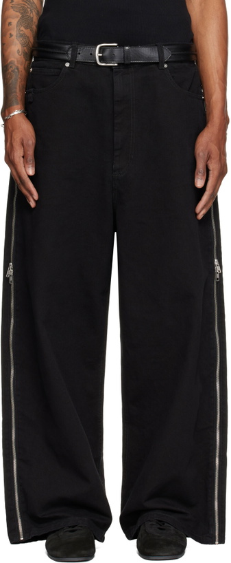 Photo: LU'U DAN Black Side Zip Jeans