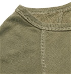 Officine Generale - Garment-Dyed Fleece-Back Cotton-Jersey Sweatshirt - Green