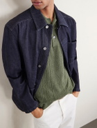 PIACENZA 1733 - Silk and Linen-Blend Polo Shirt - Green