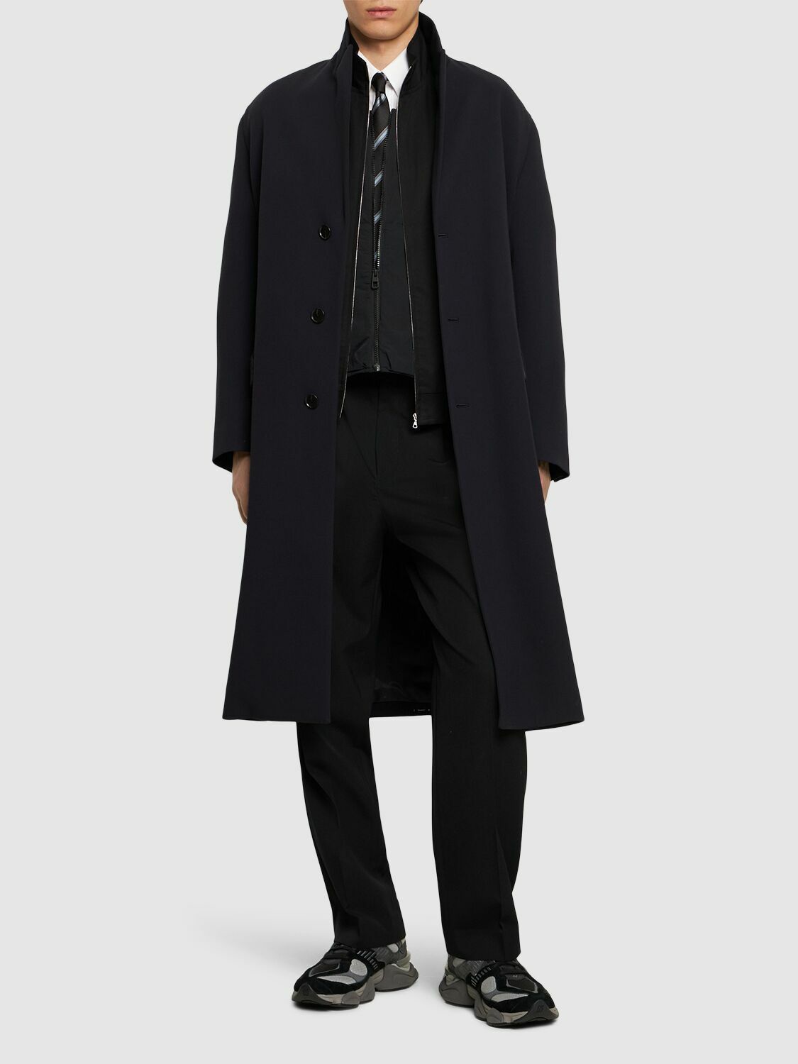 AURALEE Double-woven Wool Chesterfield Coat