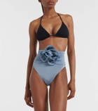 Magda Butrym Floral-appliqué high-rise bikini bottoms