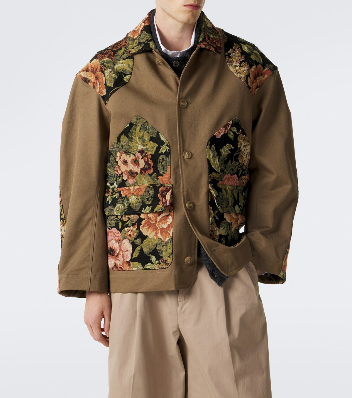 Simone Rocha Floral patchwork cotton jacket