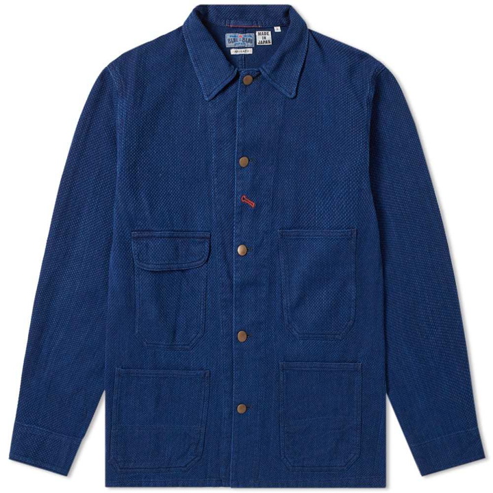 Photo: Blue Blue Japan Sashiko Railroad Worker Jacket Indigo