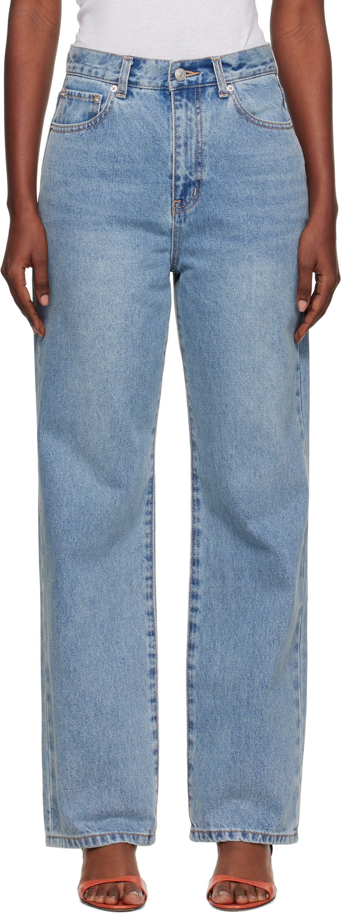 Dunst Blue Essential Straight Full Length Jeans