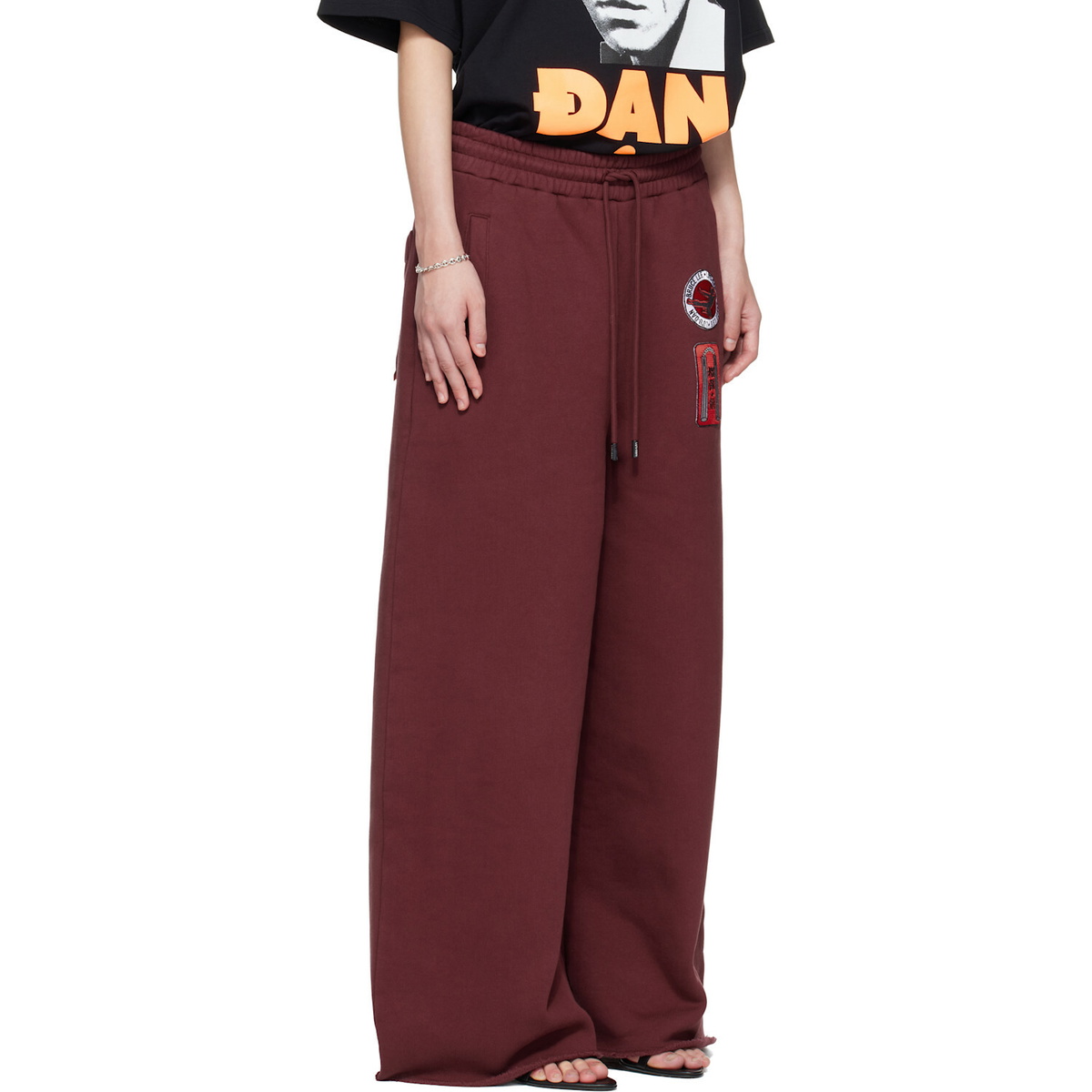 LU'U DAN BRUCE LEE x LỰU ĐẠN Burgundy Gym Sweatpants