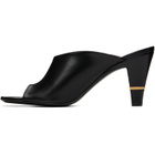 Versace Black Giulietta Leather Mule Heeled Sandals
