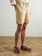 Derek Rose - Sydney Straight-Leg Linen Drawstring Shorts - Neutrals