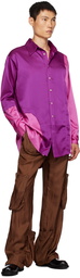 Edward Cuming Purple Paneled Shirt